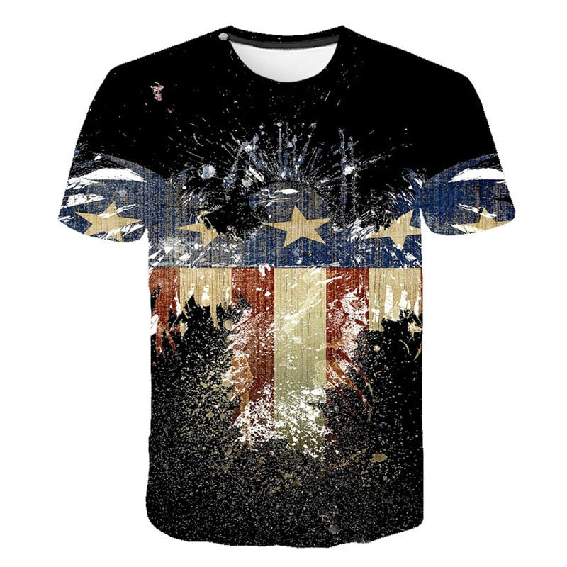 Flag Printing 3D Red maple Tshirt Men Fashion Short Sleeve Summer T-shirts Casual Canada Flag | Vimost Shop.