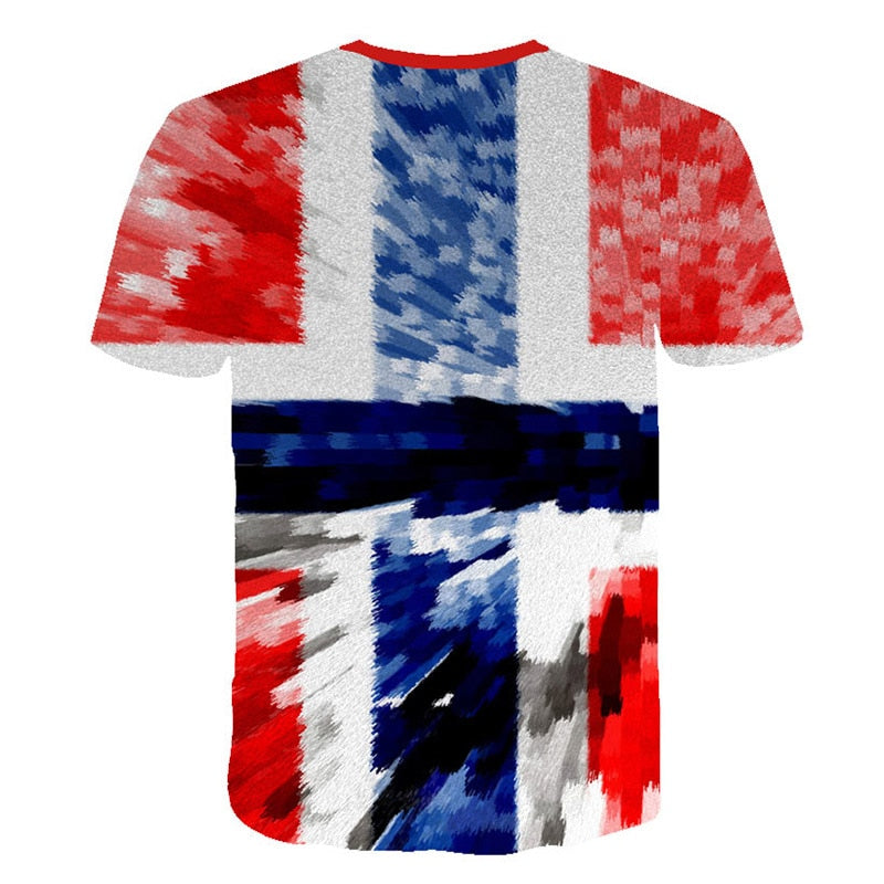 Flag Printing 3D Red maple Tshirt Men Fashion Short Sleeve Summer T-shirts Casual Canada Flag | Vimost Shop.