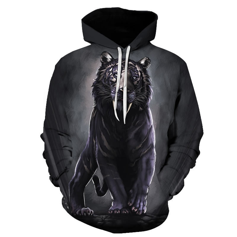 3D Print Flame Tiger Hoodie Men Sweatshirt Men Women Hoodies Plus Size Pullover Novelty 6XL Casual Animal Coats | Vimost Shop.