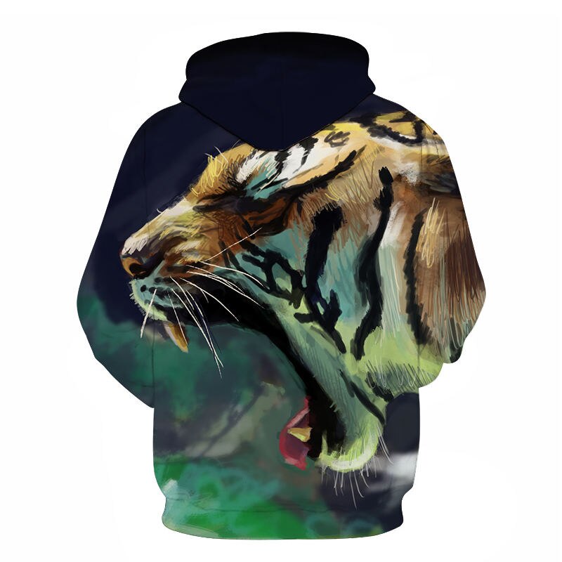 3D Print Flame Tiger Hoodie Men Sweatshirt Men Women Hoodies Plus Size Pullover Novelty 6XL Casual Animal Coats | Vimost Shop.