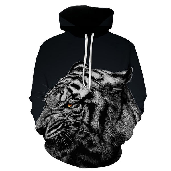 3D Print Flame Tiger Hoodie Men Sweatshirt Men Women Hoodies Plus Size Pullover Novelty 6XL Casual Animal Coats | Vimost Shop.