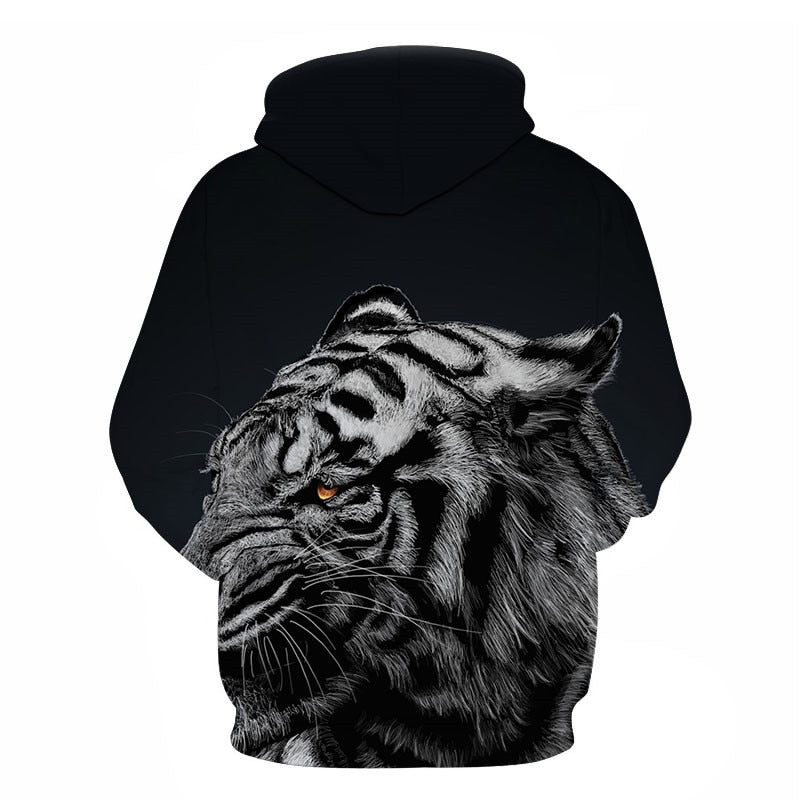 3D Print Flame Tiger Hoodie Men Sweatshirt Men Women Hoodies Plus Size Pullover Novelty 6XL Casual Animal Coats | Vimost Shop.