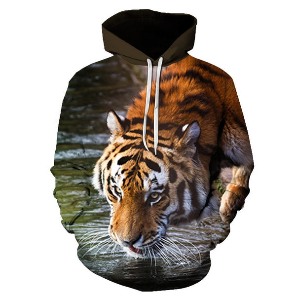 3D Print Flame Tiger Hoodie Men Sweatshirt Men Women Hoodies Plus Size Pullover Novelty 6XL Casual Animal Coats | Vimost Shop.