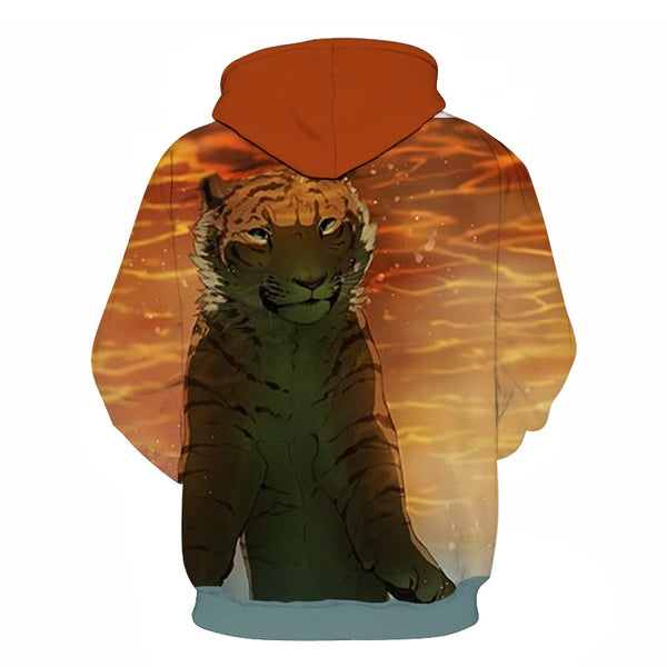 3D Print Flame Tiger Hoodie Men Sweatshirt Men Women Hoodies Plus Size Pullover Novelty 6XL Casual Animal Coats | Vimost Shop.