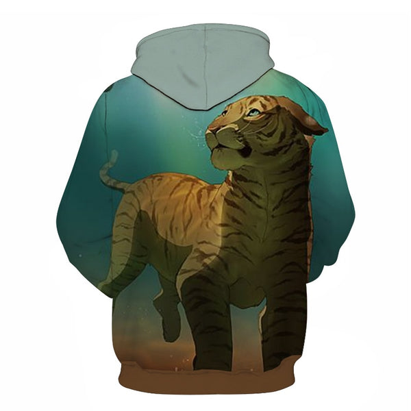 3D Print Flame Tiger Hoodie Men Sweatshirt Men Women Hoodies Plus Size Pullover Novelty 6XL Casual Animal Coats | Vimost Shop.