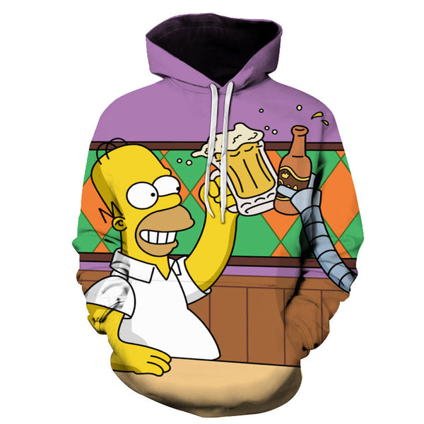 Simpson And his Son Anime Hoodie Series Men / Women Autumn and Winter Sweatshirt Hoodies | Vimost Shop.