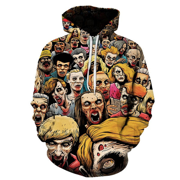 3D Print Wound Horror Blood Hoodies Sweatshirts Women Men I'M FINE Letter Hoodie Jumper Tracksuit Pullover Cosplay Women Tops | Vimost Shop.