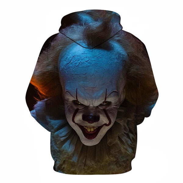 Horror Movie IT Clown 3D Print Hoodie Funny Pullover joker sweatshirt Hip Hop Sudadera hombre coat winter jacket men harajuku | Vimost Shop.