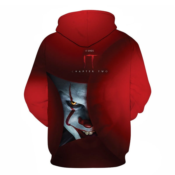 Horror Movie IT Clown 3D Print Hoodie Funny Pullover joker sweatshirt Hip Hop Sudadera hombre coat winter jacket men harajuku | Vimost Shop.