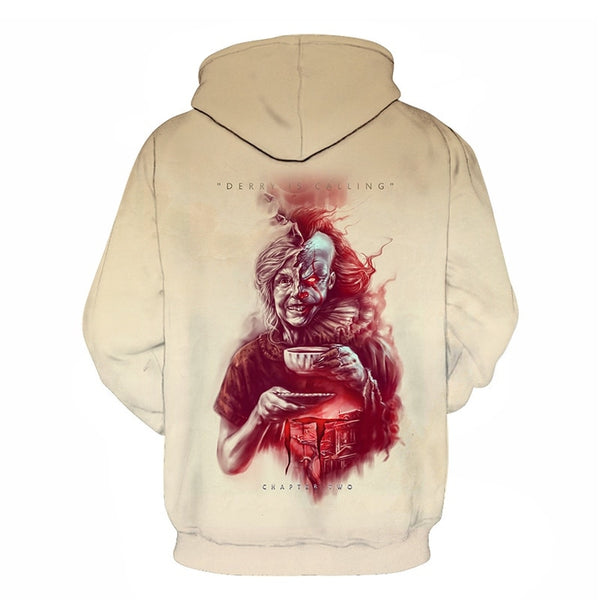Horror Movie IT Clown 3D Print Hoodie Funny Pullover joker sweatshirt Hip Hop Sudadera hombre coat winter jacket men harajuku | Vimost Shop.