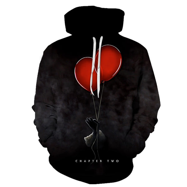 Horror Movie IT Clown 3D Print Hoodie Funny Pullover joker sweatshirt Hip Hop Sudadera hombre coat winter jacket men harajuku | Vimost Shop.