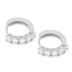 Micro Pave CZ Round Stud Earring Luxury Gold Silver Color Iced Out Earrings Hip Hop Rock Jewelry For Men Women