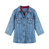 Women's Plus Size Denim Tops Shirt Spring Slim Fit Shirt Casual Shirt Woven Denim Three QuarterSleeve