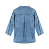 Women's Plus Size Denim Tops Shirt Spring Slim Fit Shirt Casual Shirt Woven Denim Three QuarterSleeve