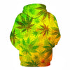 Weeds Sweatshirt Men / Women 3d Hoodies Print green leaves color pattern Slim Unisex Slim Stylish Hooded | Vimost Shop.