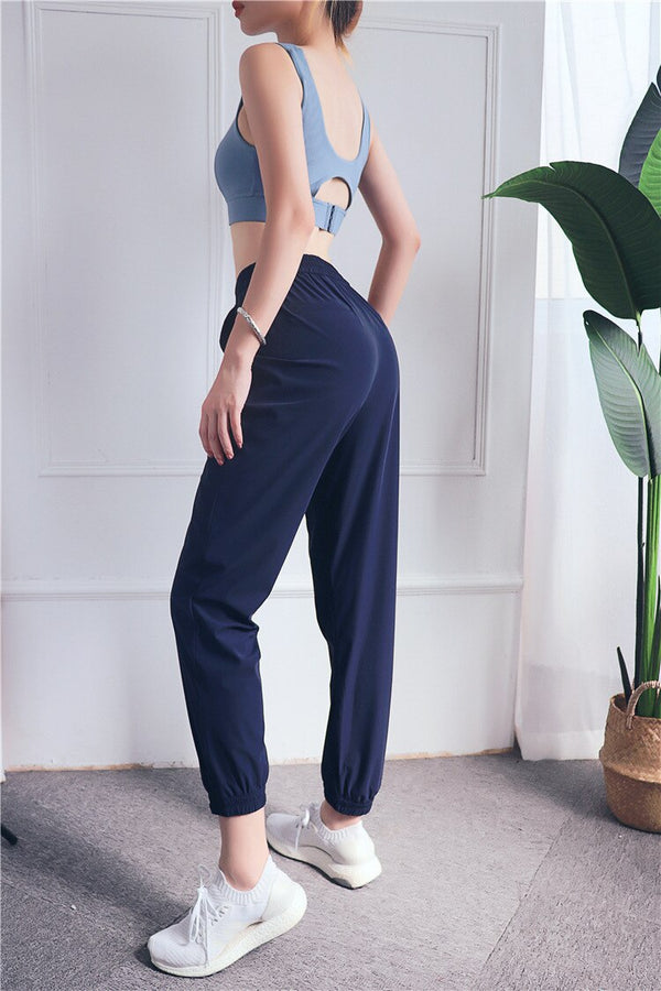 Loose Casual Running Pants Women Sports Fitness Jogging Trousers Anti-static Thin Quick-Dry Yoga Pants Bodybuilding Front Pocket | Vimost Shop.