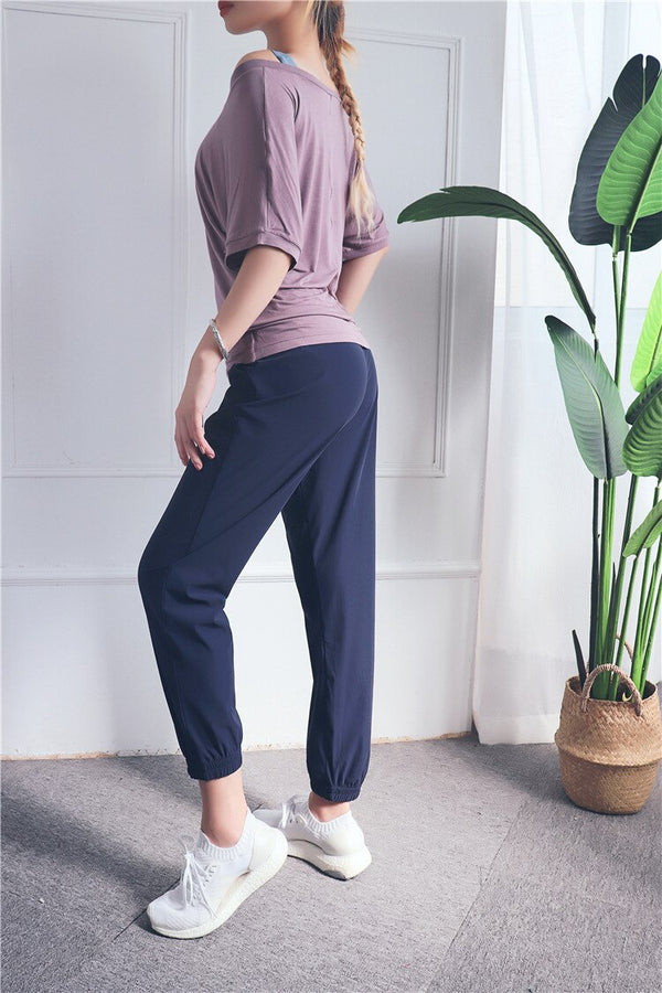 Loose Casual Running Pants Women Sports Fitness Jogging Trousers Anti-static Thin Quick-Dry Yoga Pants Bodybuilding Front Pocket | Vimost Shop.