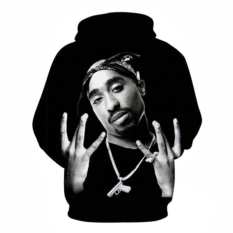 Pullover Hip Hop Rock Singer Men Women Sweatshirt Hoodies 3D Print Tupac Shakur Clothing Plus S-6XL | Vimost Shop.