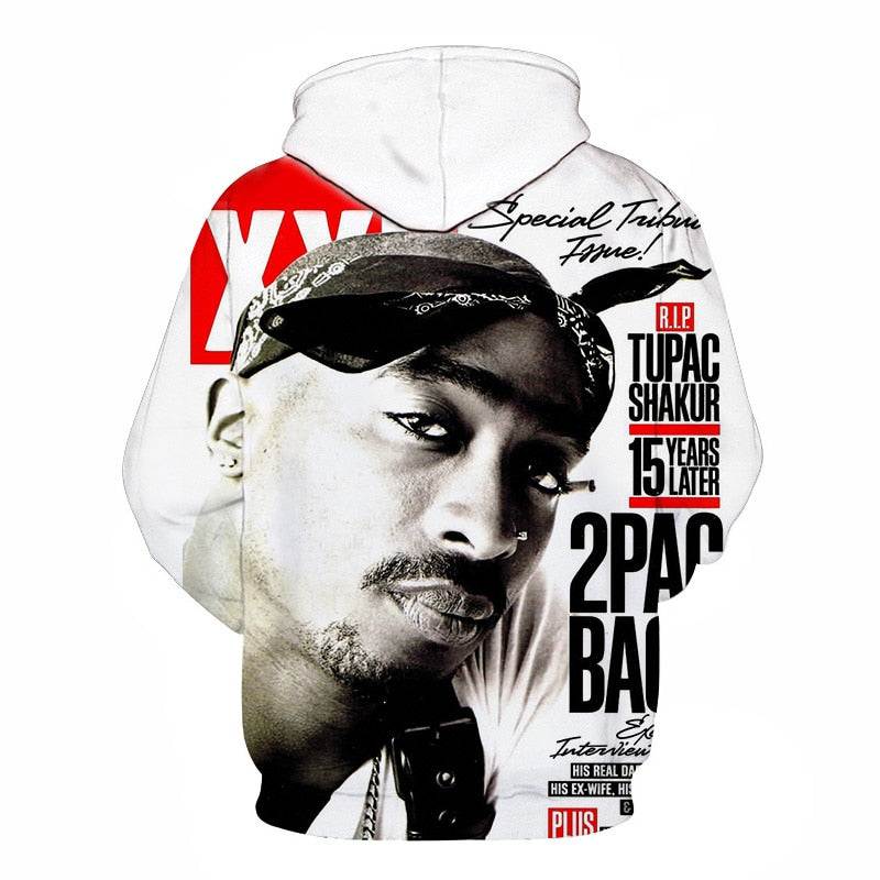Pullover Hip Hop Rock Singer Men Women Sweatshirt Hoodies 3D Print Tupac Shakur Clothing Plus S-6XL | Vimost Shop.