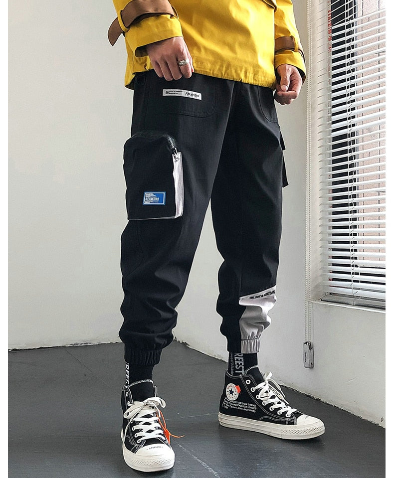 Streetwear Hip Hop Joggers Men Korean Style Harem Pants Men Casual Cargo Pants Fashion Black Men Trousers | Vimost Shop.