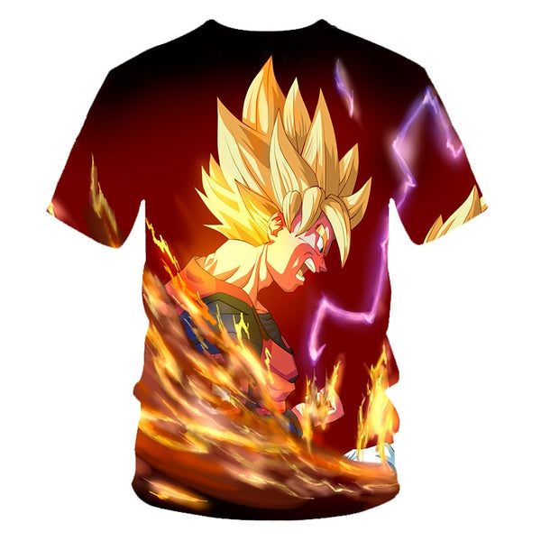 New Arrival Cool Goku Dragon Ball Z 3d T Shirt Summer Fashionable Short Sleeve Tee Tops Men Anime DBZ Harajuku T-Shirts Kid | Vimost Shop.