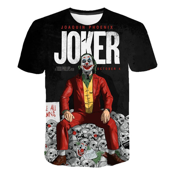 Hot Sale Clown T Shirt Men/women Joker Face 3D Printed Terror Fashion T-shirts Cool Character joker Harajuku Clothing | Vimost Shop.