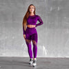Women Yoga Set Long Sleeve Hollow Seamless Mesh Stretch | Vimost Shop.