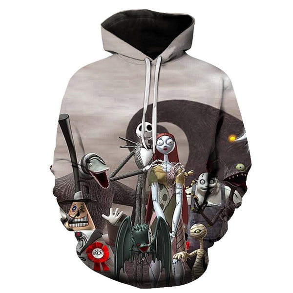 Men Women shirt/Hoodies/Tees Outerwear Halloween Gift Nightmare Before Christmas Jack 3D Print Female/male Hoody Sweatshirt | Vimost Shop.
