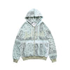 Full Zip Cashew Flowers Pink Hooded Sweatshirts Hoodies Men/women Harajuku Casual Patchwork Hoodie Hip Hop Cotton Tops | Vimost Shop.