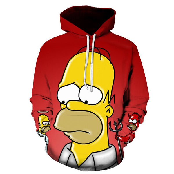 The Simpsons hoodies men women sweatshirts printed 3d hooded pullover hooded casual streetwear | Vimost Shop.