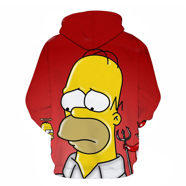 The Simpsons hoodies men women sweatshirts printed 3d hooded pullover hooded casual streetwear | Vimost Shop.
