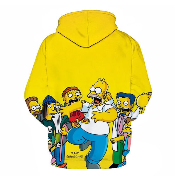 The Simpsons hoodies men women sweatshirts printed 3d hooded pullover hooded casual streetwear | Vimost Shop.