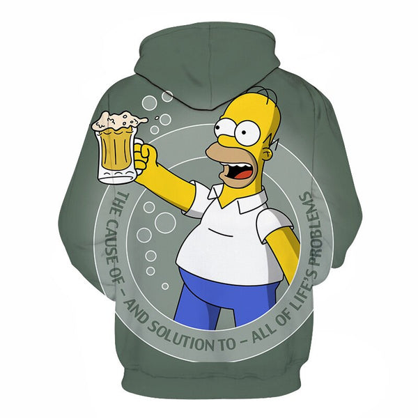 The Simpsons hoodies men women sweatshirts printed 3d hooded pullover hooded casual streetwear | Vimost Shop.