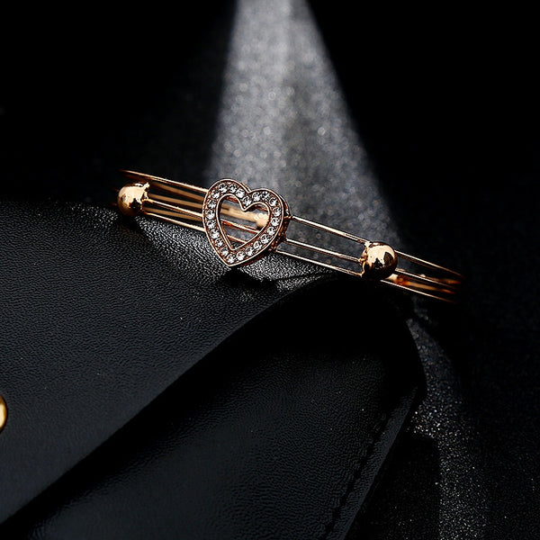 5 Pieces / Set Heart Gold Color Crystal Party Engagement Anniversary Wedding Jewelry Set Gifts For Women | Vimost Shop.