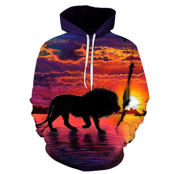 Novelty Flame Lion Hoodie Men's Animal Men's Clothing Flame Hoodie Sweatshirt Sweatshirt 3D Hoodie Sportswear Unisex clothing | Vimost Shop.