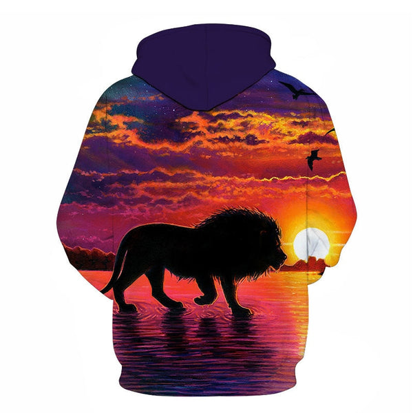 Novelty Flame Lion Hoodie Men's Animal Men's Clothing Flame Hoodie Sweatshirt Sweatshirt 3D Hoodie Sportswear Unisex clothing | Vimost Shop.