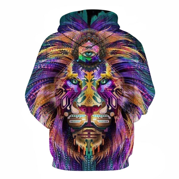 Novelty Flame Lion Hoodie Men's Animal Men's Clothing Flame Hoodie Sweatshirt Sweatshirt 3D Hoodie Sportswear Unisex clothing | Vimost Shop.