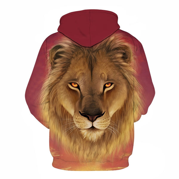 Novelty Flame Lion Hoodie Men's Animal Men's Clothing Flame Hoodie Sweatshirt Sweatshirt 3D Hoodie Sportswear Unisex clothing | Vimost Shop.