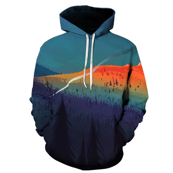 Galaxy Space 3D Printed Forest Cool Fashion Autumn Sweatshirt Thin Hooded Women Hoodie | Vimost Shop.