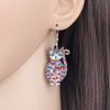 Statement Acrylic Floral Cat Kitten Earrings Big Long Drop Dangle Fashion Animal Jewelry For Girls Women Lady Accessories | Vimost Shop.