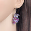 Statement Acrylic Floral Cat Kitten Earrings Big Long Drop Dangle Fashion Animal Jewelry For Girls Women Lady Accessories | Vimost Shop.
