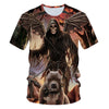 Skull Beauty Rock Cool 3D t shirts Mens Motorcycle Punk 3D Printed T shirt Men Clothes tshirt | Vimost Shop.