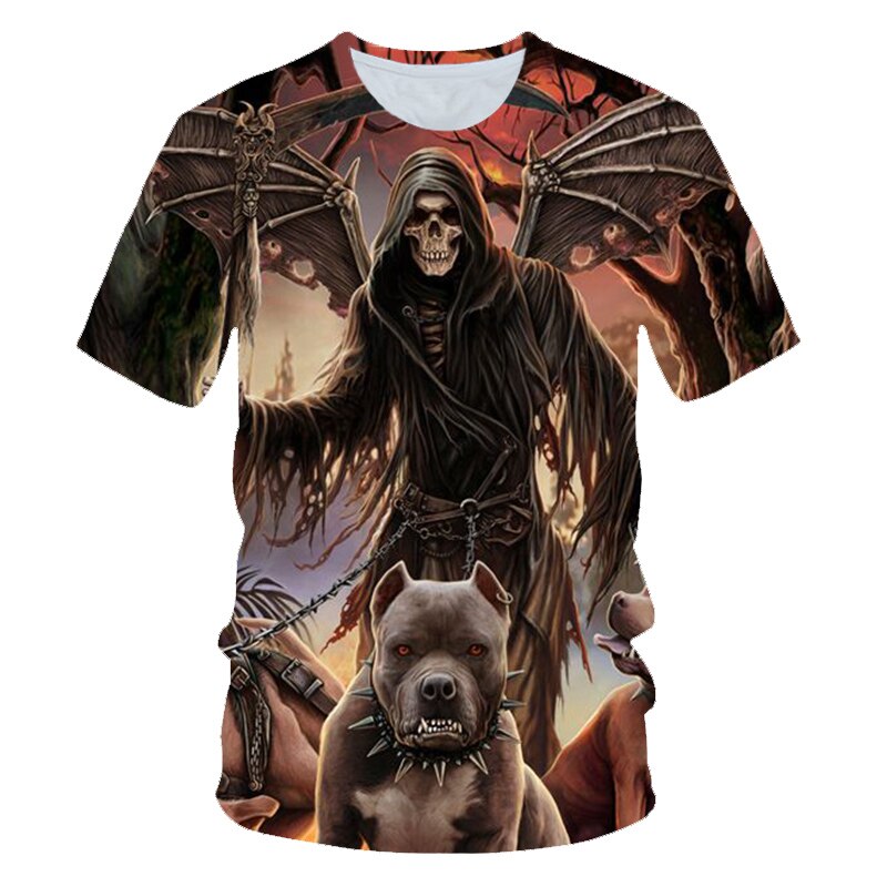 Skull Beauty Rock Cool 3D t shirts Mens Motorcycle Punk 3D Printed T shirt Men Clothes tshirt | Vimost Shop.