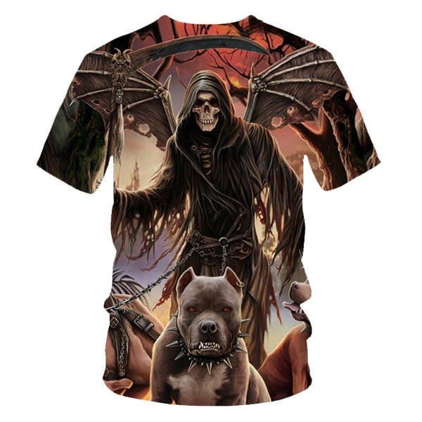 Skull Beauty Rock Cool 3D t shirts Mens Motorcycle Punk 3D Printed T shirt Men Clothes tshirt | Vimost Shop.