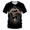 Skull Beauty Rock Cool 3D t shirts Mens Motorcycle Punk 3D Printed T shirt Men Clothes tshirt | Vimost Shop.