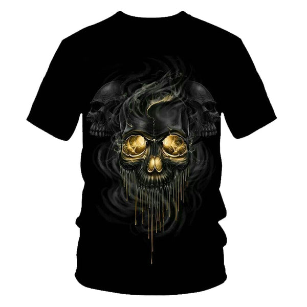 Skull Beauty Rock Cool 3D t shirts Mens Motorcycle Punk 3D Printed T shirt Men Clothes tshirt | Vimost Shop.