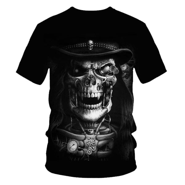 Skull Beauty Rock Cool 3D t shirts Mens Motorcycle Punk 3D Printed T shirt Men Clothes tshirt | Vimost Shop.