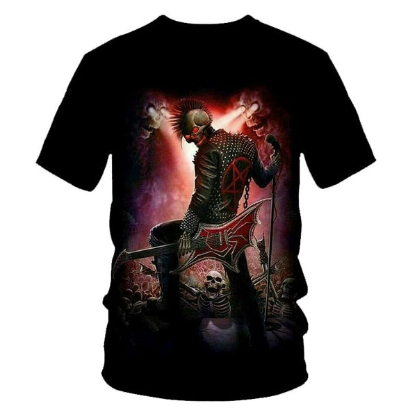 Skull Beauty Rock Cool 3D t shirts Mens Motorcycle Punk 3D Printed T shirt Men Clothes tshirt | Vimost Shop.