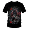 Skull Beauty Rock Cool 3D t shirts Mens Motorcycle Punk 3D Printed T shirt Men Clothes tshirt | Vimost Shop.