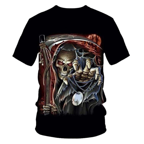 Skull Beauty Rock Cool 3D t shirts Mens Motorcycle Punk 3D Printed T shirt Men Clothes tshirt | Vimost Shop.